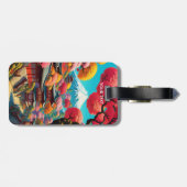 Étiquette À Bagage Imaginaire Un Paysage Japonais Vibrant (Dos horizontal)