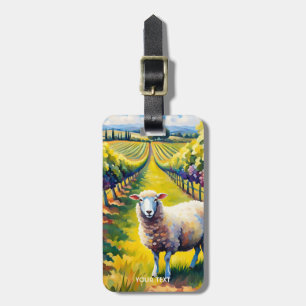 Étiquette À Bagage Imaginaire Vignoble Vignoble du mouton Vivid Aquar