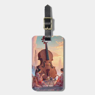 Étiquette À Bagage Imaginaire Violon mignon Filles Thé