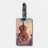 Étiquette À Bagage Imaginaire Violon mignon Filles Thé (Dos Vertical)