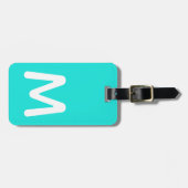 Étiquette À Bagage Immense monogramme sur Arrière - plan lumineux PEU (Devant horizontal)