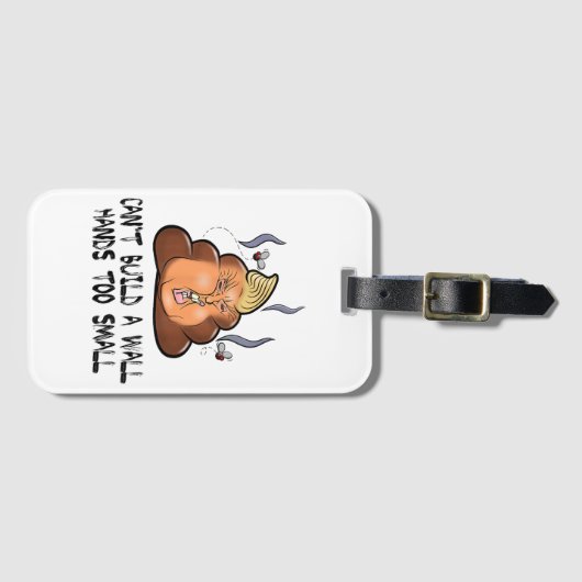 Étiquette À Bagage Impossible de construire un mur mains trop petites (Devant Horizontal)