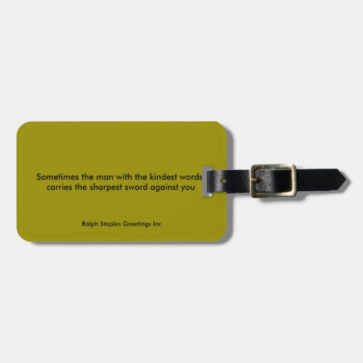 Étiquette À Bagage Imposteur (Devant horizontal)