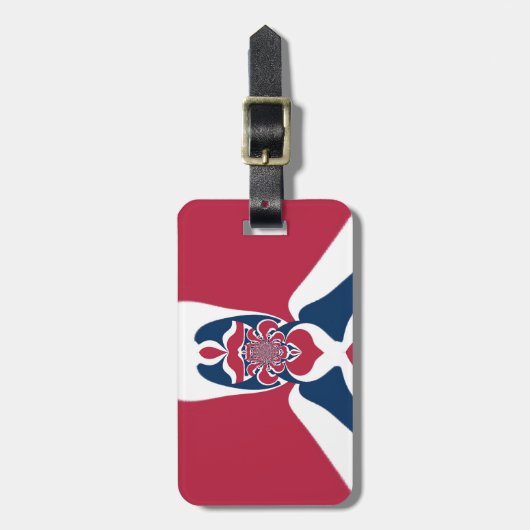 Étiquette À Bagage Impression Abstraite E.T. (Devant Vertical)