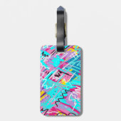 Étiquette À Bagage Impression Abstraite expressive en gras (Dos Vertical)