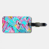 Étiquette À Bagage Impression Abstraite expressive en gras (Dos horizontal)