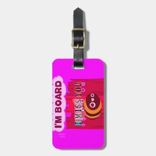 Étiquette À Bagage Impression d'abeilles (Devant Vertical)