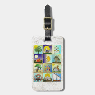Étiquette À Bagage Impression d'art Judaica 12 tribus d'Israël