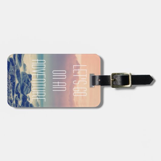 Étiquette À Bagage Impression d'aventure (Devant horizontal)