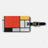 Étiquette À Bagage Impression de composition de Piet Mondrian rouge j (Devant horizontal)