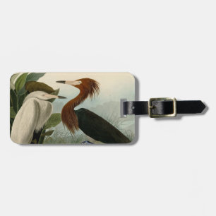 Étiquette À Bagage Impression de Héron Pourpré d'Audubon : Art d'Oise
