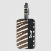Étiquette À Bagage Impression de peau Zebra (Devant Vertical)