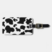 Étiquette À Bagage Impression de vache noire et blanche (Devant horizontal)