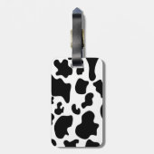 Étiquette À Bagage Impression de vache noire et blanche (Dos Vertical)