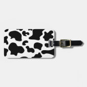 Étiquette À Bagage Impression de vache noire et blanche (Devant horizontal)
