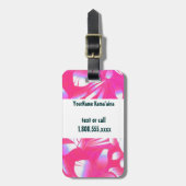 Étiquette À Bagage Impression florale hawaïenne avec la fille de (Devant Vertical)