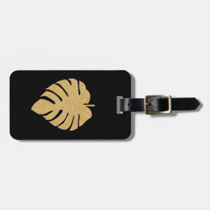 Étiquette À Bagage Impression Monstère Or