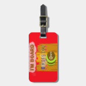 Étiquette À Bagage Impression Quirky Bee Art (Devant Vertical)