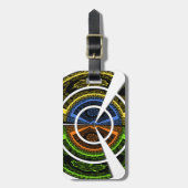 Étiquette À Bagage Impression radiale colorée (Devant Vertical)
