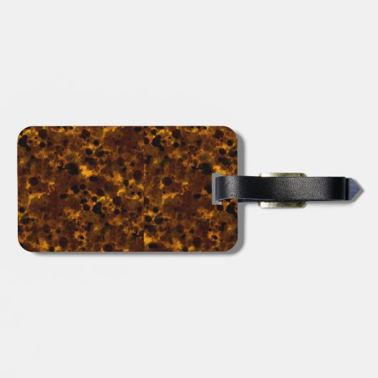 Étiquette À Bagage Impression Tortoise Brown (Dos horizontal)