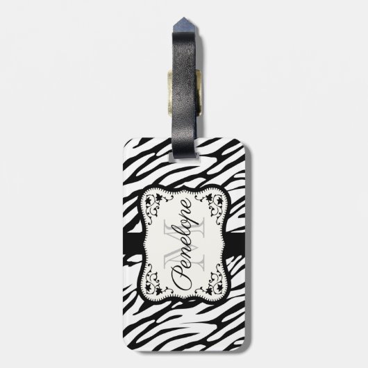 Étiquette À Bagage Impression Zebra (Dos Vertical)