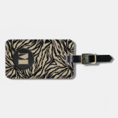 Étiquette À Bagage Impression zèbre monographique (Devant horizontal)