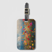 Étiquette À Bagage Impressionniste Fleur sauvage vibrant (Devant Vertical)