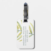 Étiquette À Bagage Impressions vertes VII (Dos Vertical)