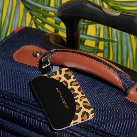 Étiquette À Bagage Imprimé Léopard Style Guépard (Insitu Rectoal 1)