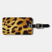 Étiquette À Bagage imprimé peau léopards (Devant horizontal)