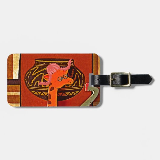 Étiquette À Bagage Imprimer Casquette Giraffe (Devant horizontal)