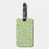 Étiquette À Bagage Imprimer Safari vert Zebra (Dos Vertical)