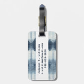 Étiquette À Bagage Imprimer Shibori Indigio (Dos Vertical)