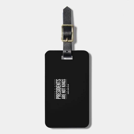 Étiquette À Bagage In America Presidents Are Not Kings Retro Classic (Devant Vertical)