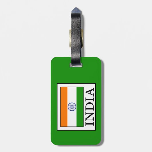 Étiquette À Bagage Inde (Dos Vertical)