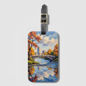 Étiquette À Bagage Indianapolis White Bridge Over the White River  (Devant Vertical)