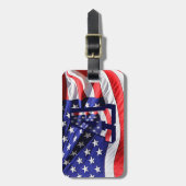 Étiquette À Bagage Indicateur américain et lettre "A" Bagage de voyag (Devant Vertical)