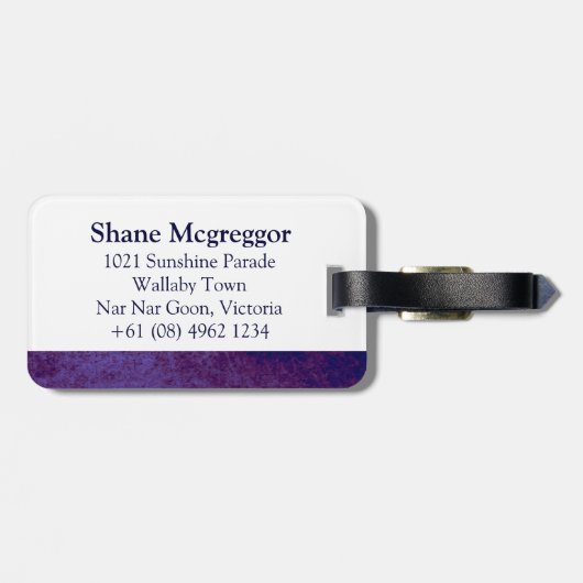 Étiquette À Bagage Indicateur australien Aussie (Dos horizontal)