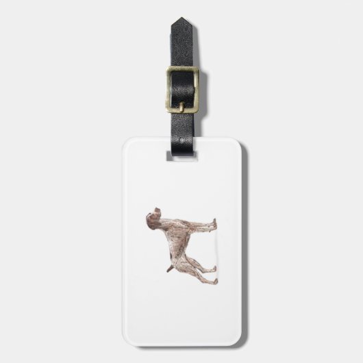 Étiquette À Bagage Indicateur aux cheveux courts allemand (Devant Vertical)