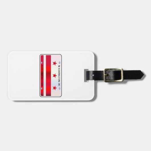 Étiquette À Bagage Indicateur de plaque de licence Washington DC (Devant horizontal)