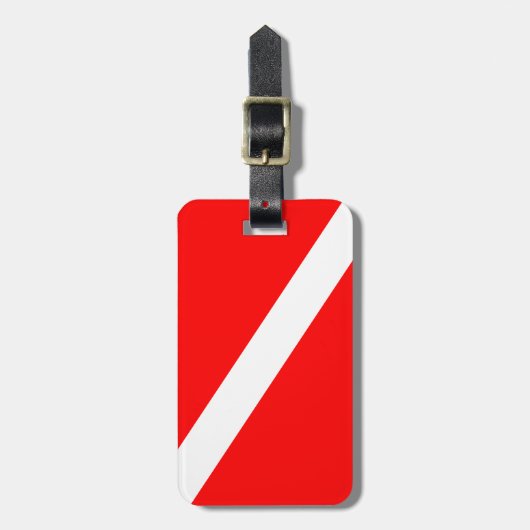 Étiquette À Bagage Indicateur Diver Down (Devant Vertical)