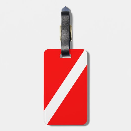 Étiquette À Bagage Indicateur Diver Down (Dos Vertical)