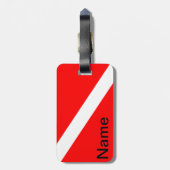 Étiquette À Bagage Indicateur Diver Down (Dos Vertical)