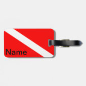 Étiquette À Bagage Indicateur Diver Down (Dos horizontal)