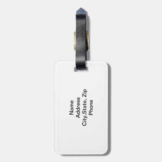 Étiquette À Bagage Indicateur Porto Rico (Dos Vertical)