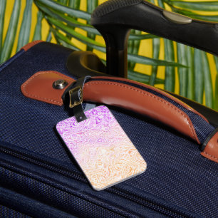 Étiquette À Bagage Indicateur Trippy Squiggly Boho Abstrait Trixic Pr