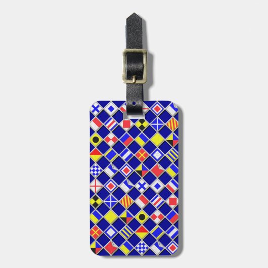 Étiquette À Bagage Indicateurs de signal nautique À damiers (Devant Vertical)