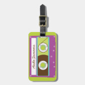 Étiquette À Bagage Indie Mixtapes Retro 80s Cassette Motif (Devant Vertical)