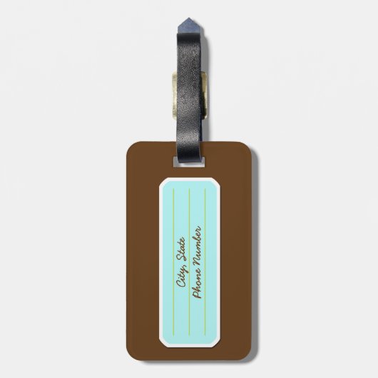 Étiquette À Bagage Indie Mixtapes Retro 80s Cassette Motif (Dos Vertical)