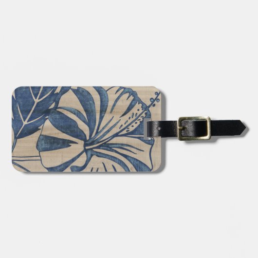 Étiquette À Bagage Indigo Hibiscus (Devant horizontal)